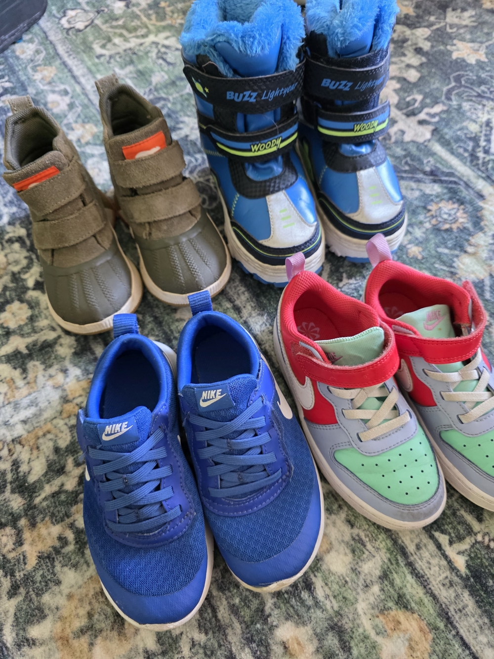 Kids Shoe Bundle. Nike, Sorel, Toy Story